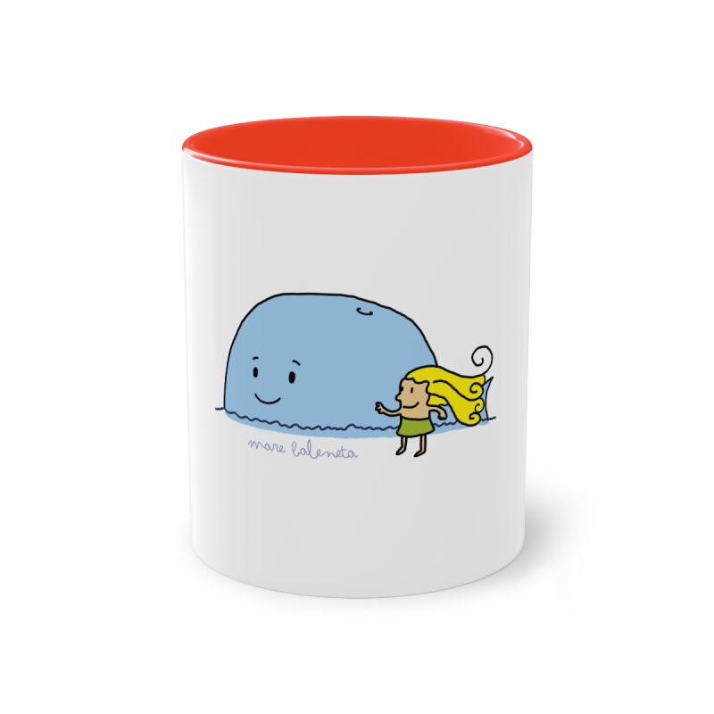 Taza bicolor - Rojo - Camiseta «mare baleneta»