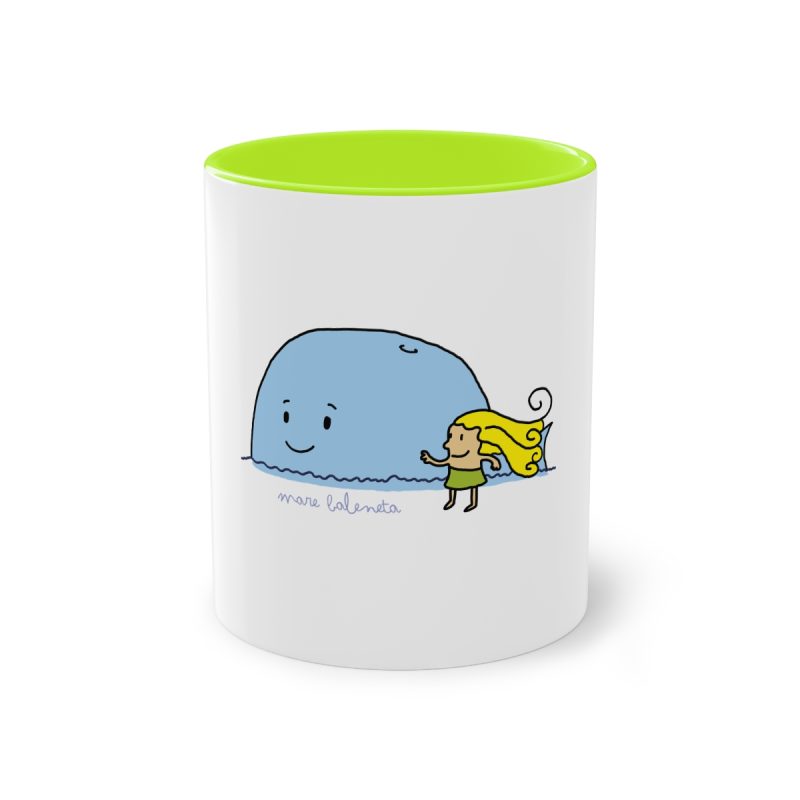 Taza bicolor - Verde claro - Camiseta «mare baleneta»