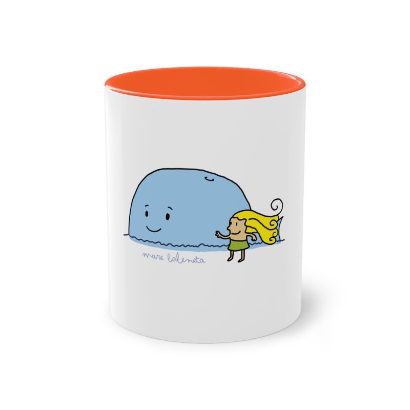 Taza bicolor - Naranja - Camiseta «mare baleneta»