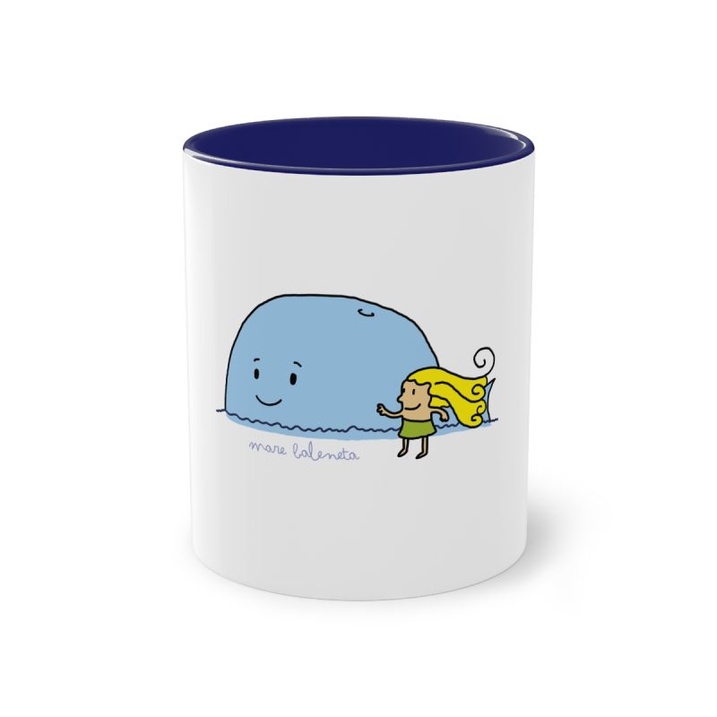 Taza bicolor - Azul oscuro - Camiseta «mare baleneta»