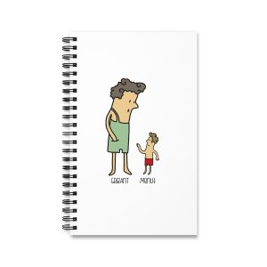 Cuaderno de espiral - Camiseta «Rondalla: gegant i menut»