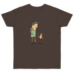 Camiseta punto liso - Marron oso - Camiseta «Rondalla: gegant i menut» Camiseta punto liso - Marron oso - Camiseta «Rondalla: gegant i menut»
