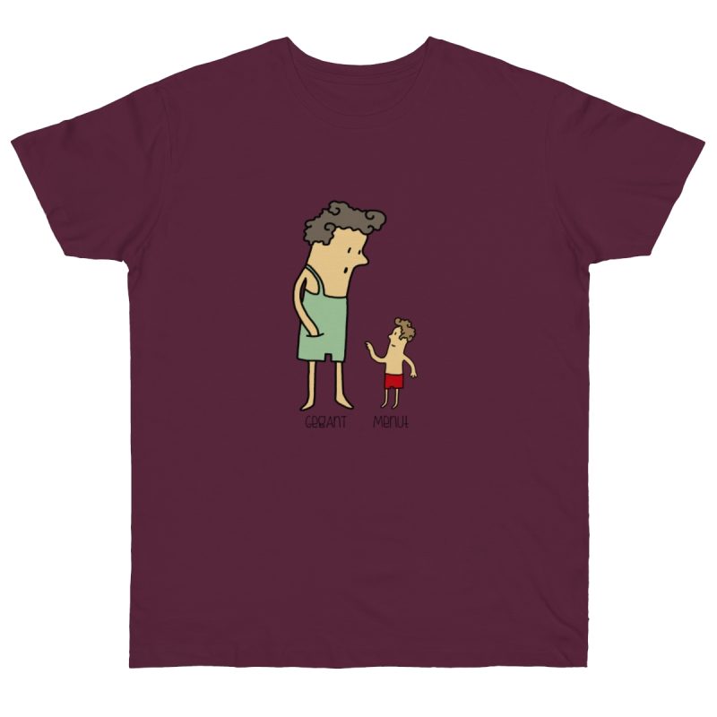 Camiseta punto liso - Burdeos - Camiseta «Rondalla: gegant i menut»