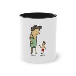 Taza bicolor - Negro - Camiseta «Rondalla: gegant i menut»
