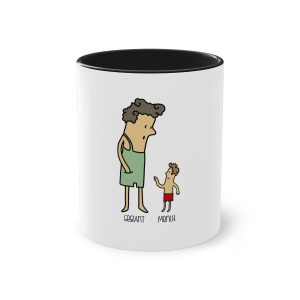 Taza bicolor - Negro - Camiseta «Rondalla: gegant i menut»