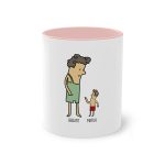 Taza bicolor - Rosa - Camiseta «Rondalla: gegant i menut»