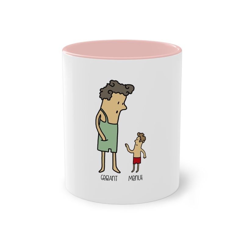 Taza bicolor - Rosa - Camiseta «Rondalla: gegant i menut»