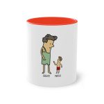 Taza bicolor - Rojo - Camiseta «Rondalla: gegant i menut»