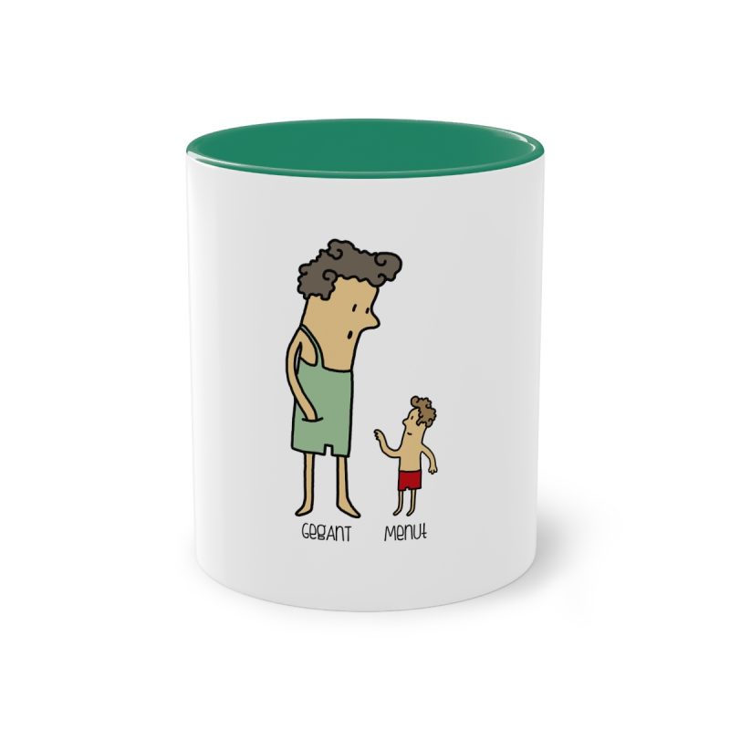 Taza bicolor - Verde oscuro - Camiseta «Rondalla: gegant i menut»