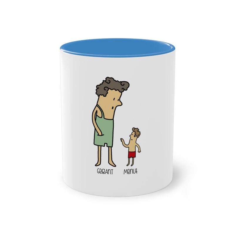 Taza bicolor - Azul claro - Camiseta «Rondalla: gegant i menut»