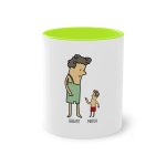 Taza bicolor - Verde claro - Camiseta «Rondalla: gegant i menut»