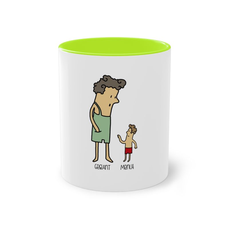 Taza bicolor - Verde claro - Camiseta «Rondalla: gegant i menut»