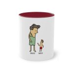 Taza bicolor - Granate - Camiseta «Rondalla: gegant i menut»