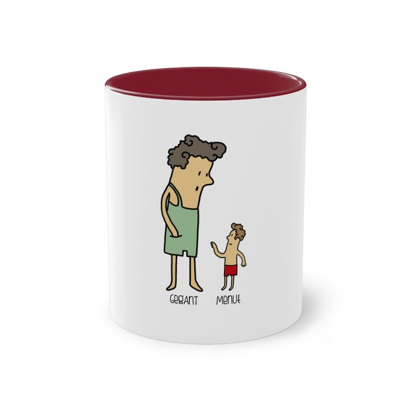 Taza bicolor - Granate - Camiseta «Rondalla: gegant i menut»