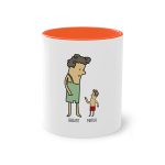 Taza bicolor - Naranja - Camiseta «Rondalla: gegant i menut»