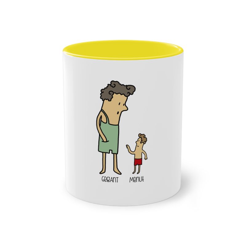 Taza bicolor - Amarillo - Camiseta «Rondalla: gegant i menut»