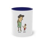 Taza bicolor - Azul oscuro - Camiseta «Rondalla: gegant i menut»