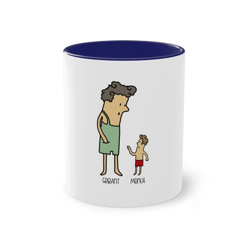 Taza bicolor - Azul oscuro - Camiseta «Rondalla: gegant i menut»