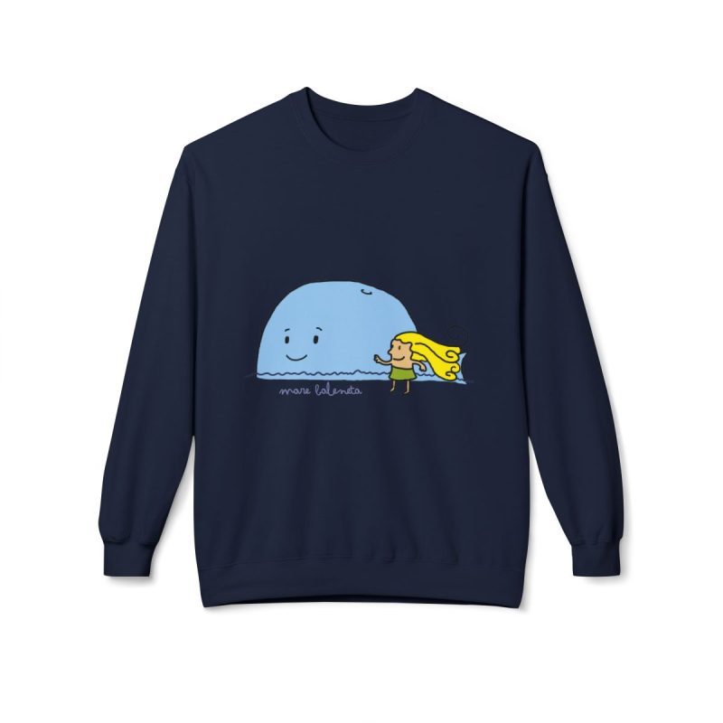 Sudadera Softstyle cuello redondo - Azul marino - Camiseta «mare baleneta»