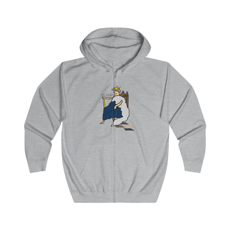 Sudadera con capucha y cremallera - Gris jaspeado claro - Camiseta «Es reiet» Sudadera con capucha y cremallera - Gris jaspeado claro - Camiseta «Es reiet»
