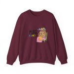Sudadera cuello redondo - Granate - Camiseta Es Puig de Randa Sudadera cuello redondo - Granate - Camiseta Es Puig de Randa