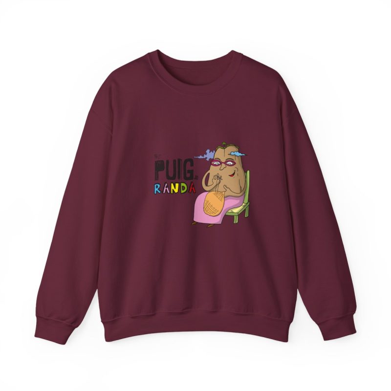 Sudadera cuello redondo - Granate - Camiseta Es Puig de Randa