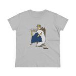 Camiseta mujer algodon medio - Gris deportivo - Camiseta «Es reiet»