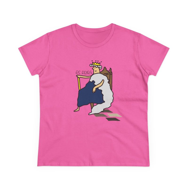 Camiseta mujer algodon medio - Rosa azalea - Camiseta «Es reiet»