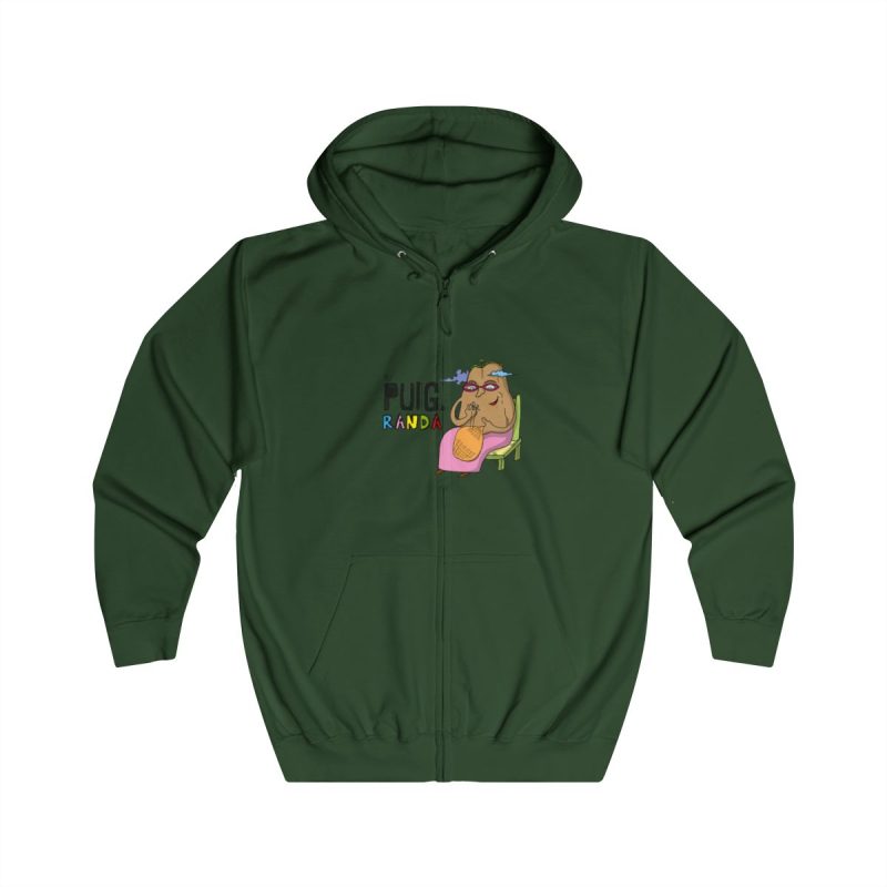 Sudadera con capucha y cremallera - Verde botella - Camiseta Es Puig de Randa Sudadera con capucha y cremallera - Verde botella - Camiseta Es Puig de Randa