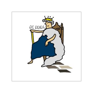 Pegatinas de vinilo cuadradas - Camiseta «Es reiet»