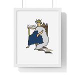 Poster enmarcado vertical - Blanco - Camiseta «Es reiet»