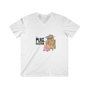 Camiseta hombre entallada cuello de pico - Blanco - Camiseta Es Puig de Randa