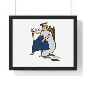 Poster enmarcado horizontal - Negro - Camiseta «Es reiet»