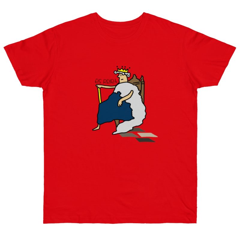 Camiseta punto liso - Rojo fuego - Camiseta «Es reiet»