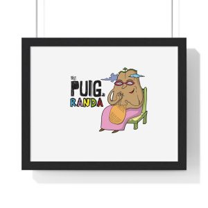 Poster enmarcado horizontal - Negro - Camiseta Es Puig de Randa