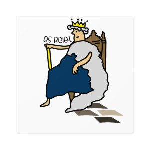 Pegatinas laminadas cuadradas - Camiseta «Es reiet»