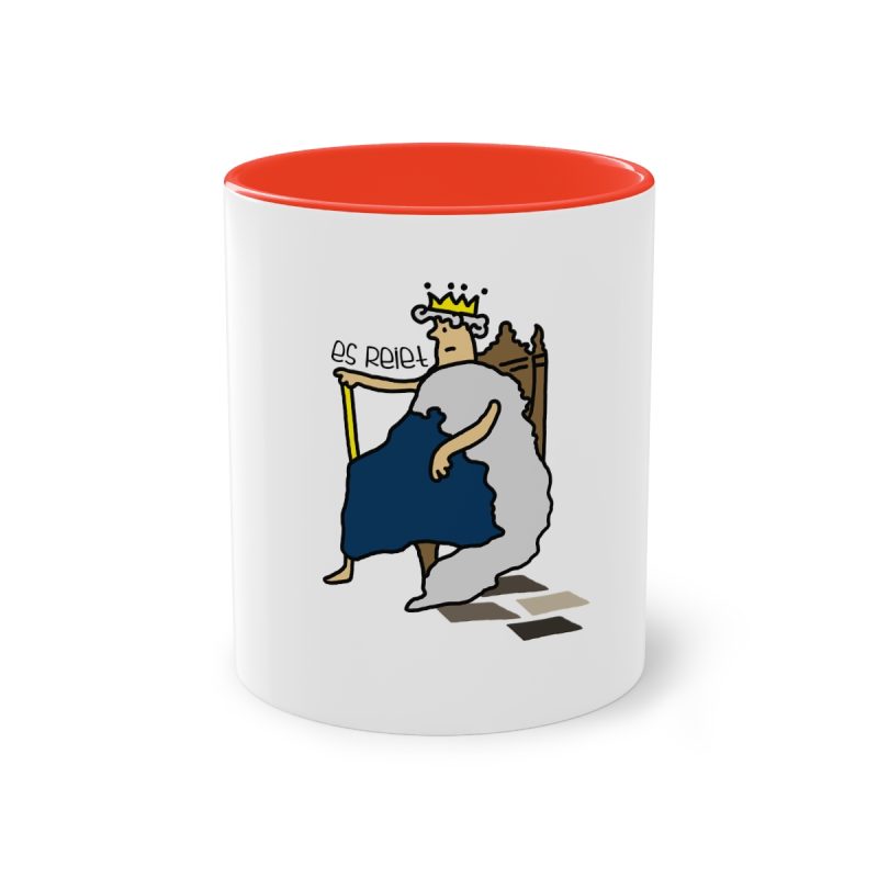 Taza bicolor - Rojo - Camiseta «Es reiet»