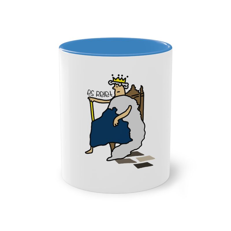 Taza bicolor - Azul claro - Camiseta «Es reiet»