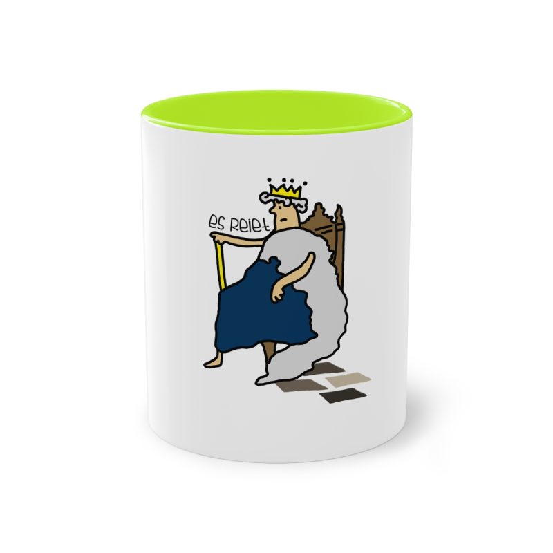 Taza bicolor - Verde claro - Camiseta «Es reiet»