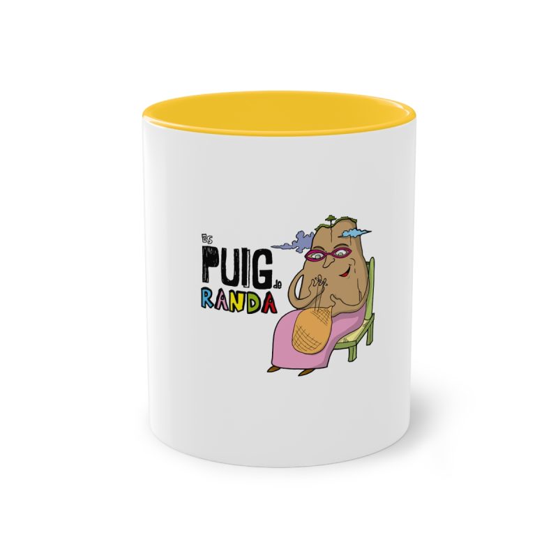 Taza bicolor - Amarillo dorado - Camiseta Es Puig de Randa