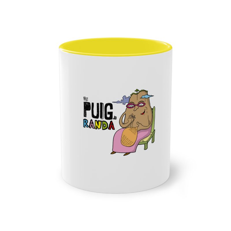 Taza bicolor - Amarillo - Camiseta Es Puig de Randa