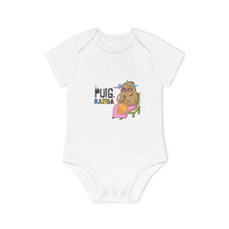 Body bebe manga corta organico - Blanco - Camiseta Es Puig de Randa