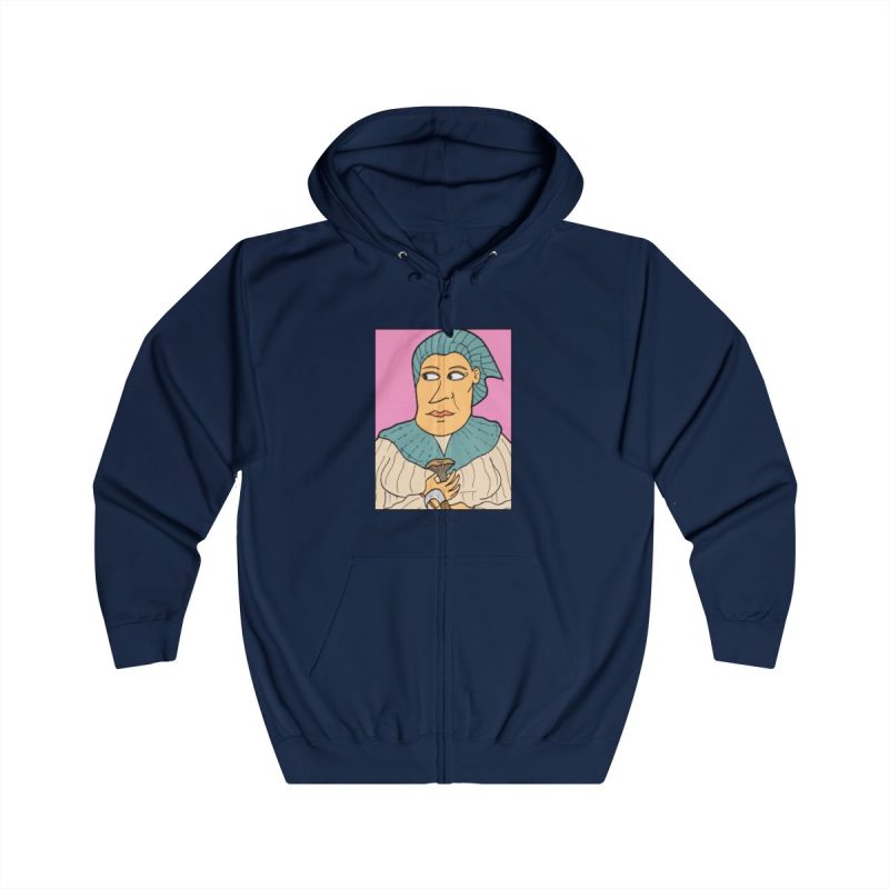 Sudadera con capucha y cremallera - Azul marino Oxford - Esclata-sang