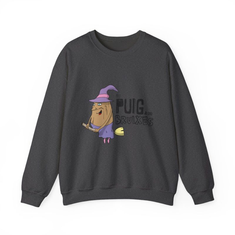 Sudadera cuello redondo - Gris oscuro jaspeado - Camiseta Puig de ses Bruixes