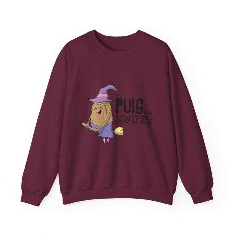 Sudadera cuello redondo - Granate - Camiseta Puig de ses Bruixes