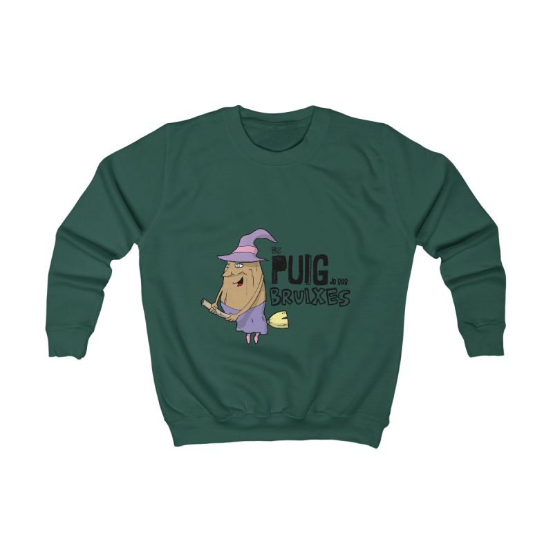 Sudadera infantil - Verde botella - Camiseta Puig de ses Bruixes