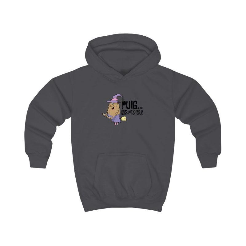 Sudadera con capucha infantil - Gris marengo - Camiseta Puig de ses Bruixes