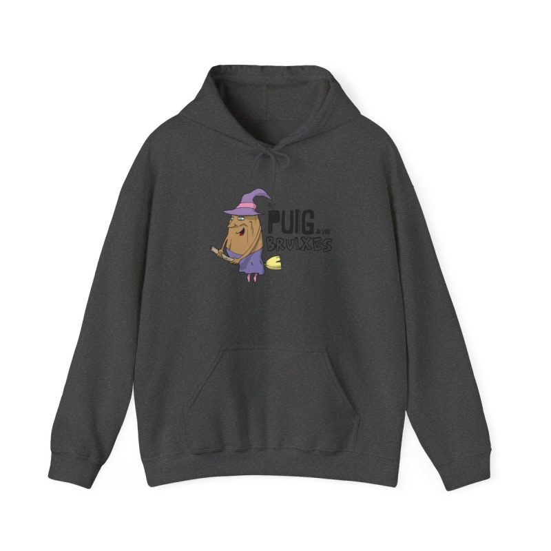 Sudadera con capucha - Gris oscuro jaspeado - Camiseta Puig de ses Bruixes