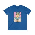 Camiseta hombre entallada cuello de pico - Azul royal - Esclata-sang Camiseta hombre entallada cuello de pico - Azul royal - Esclata-sang
