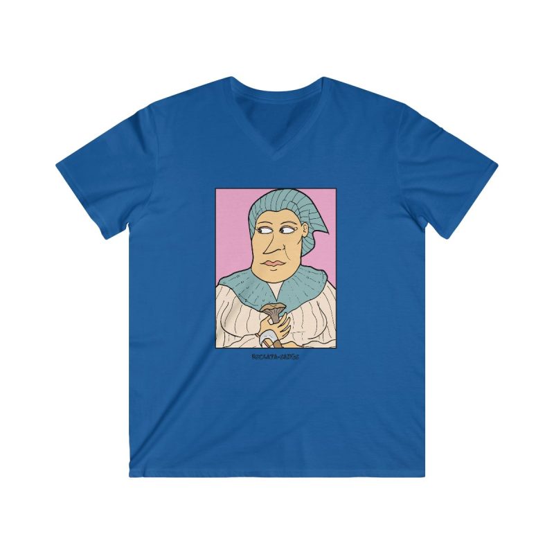 Camiseta hombre entallada cuello de pico - Azul royal - Esclata-sang
